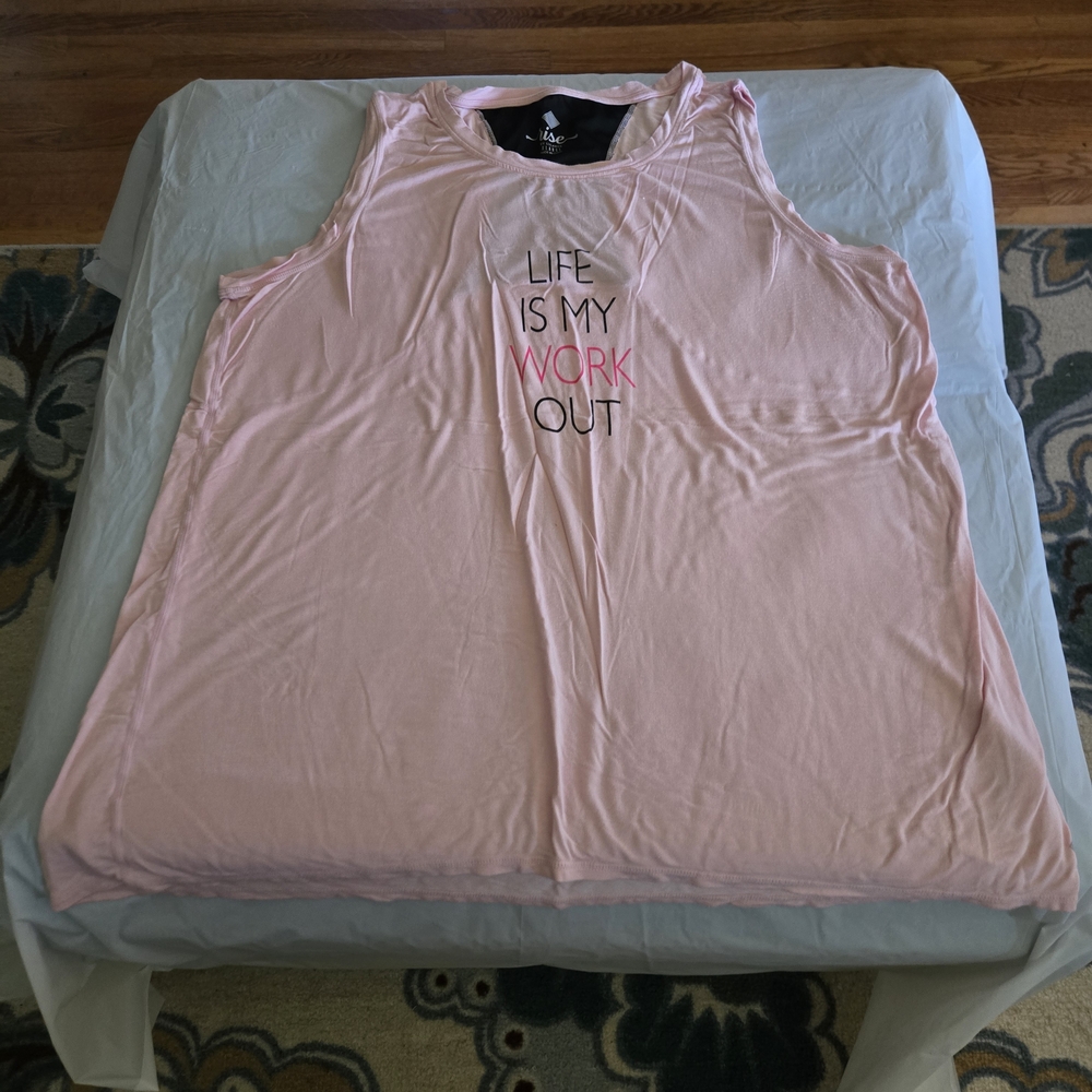 LuLaRoe Light Pink Workout Tank Top. Part of the RISE Collection.